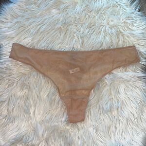 ✨SKIMS Mesh Thong Panties in Clay, NWT